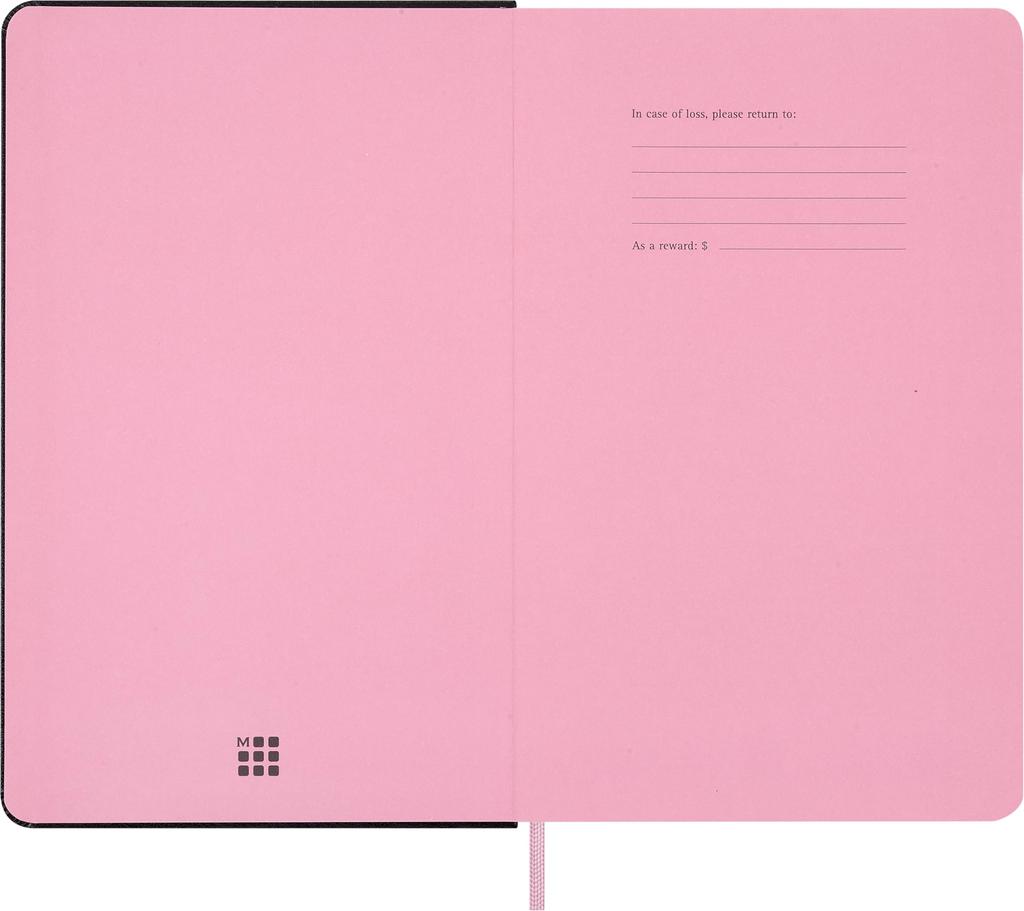 Moleskine X BLACKPINK Notebook, Hardcover, Horizontal Ruled, Large Size (13cm X 21cm), Black, SKNTBHL7932BP01