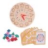Wooden Shape Color Sorting Clock Learning Time Activity Set Teaching Time Number Blocks Educational