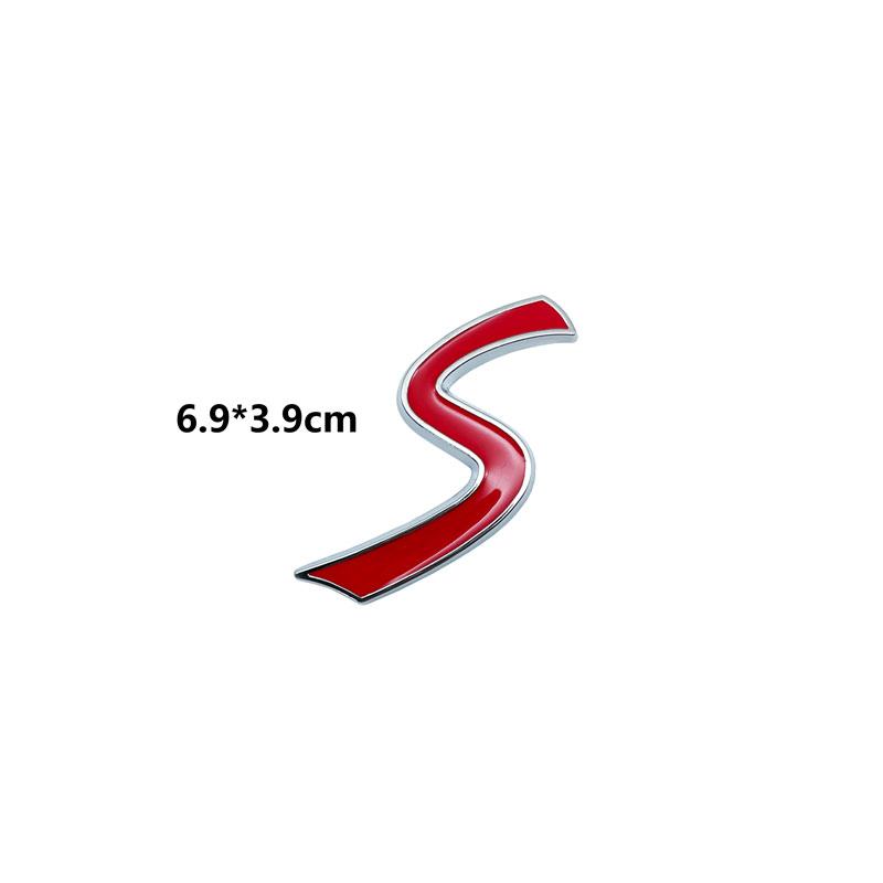 1 шт. 3D металлический S логотип передняя решетка эмблема SD значок автомобиля задний бампер наклейка на багажник для Cooper S логотип F55 F56 F60 R55 R56 R60