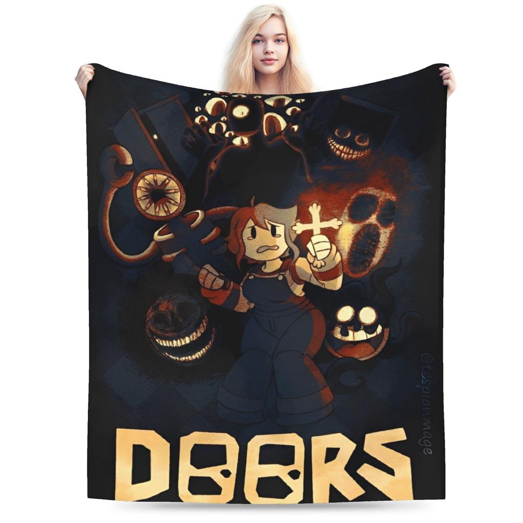 ДВЕРИ Horron Game Merch Пледы Мягкий Флисовый Плед Уютное Постельное Белье Пледы