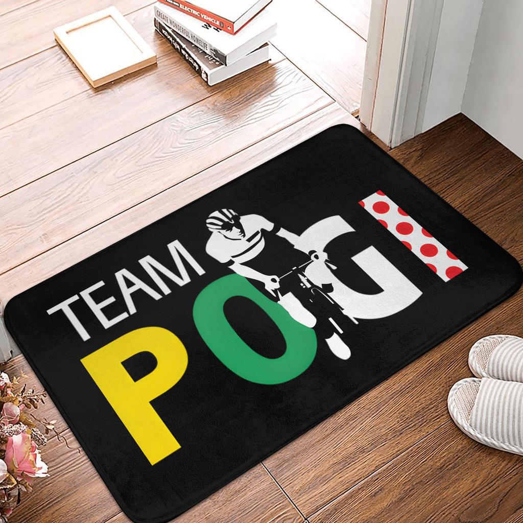 Cycling Team Tadej Pogacar Door Bathroom Kitchen Mats Anti-Slip Outdoor Doormat Bedroom Balcony Entrance Rug Carpet Footpad