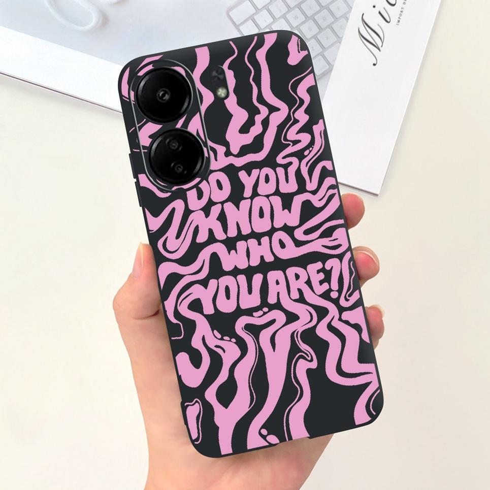 Чехол для Xiaomi Poco C65 Чехол PocoC65 Мультяшный Черное Ночное Небо Модный Дизайн Узор Чехол Для Xiomi Poco c 65 Мягкая Резина ТПУ