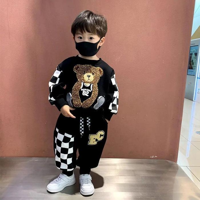 2025 Stylish Bear Boy Suit - Trendy Spring & Autumn Baby Sweater for Little Celebrities