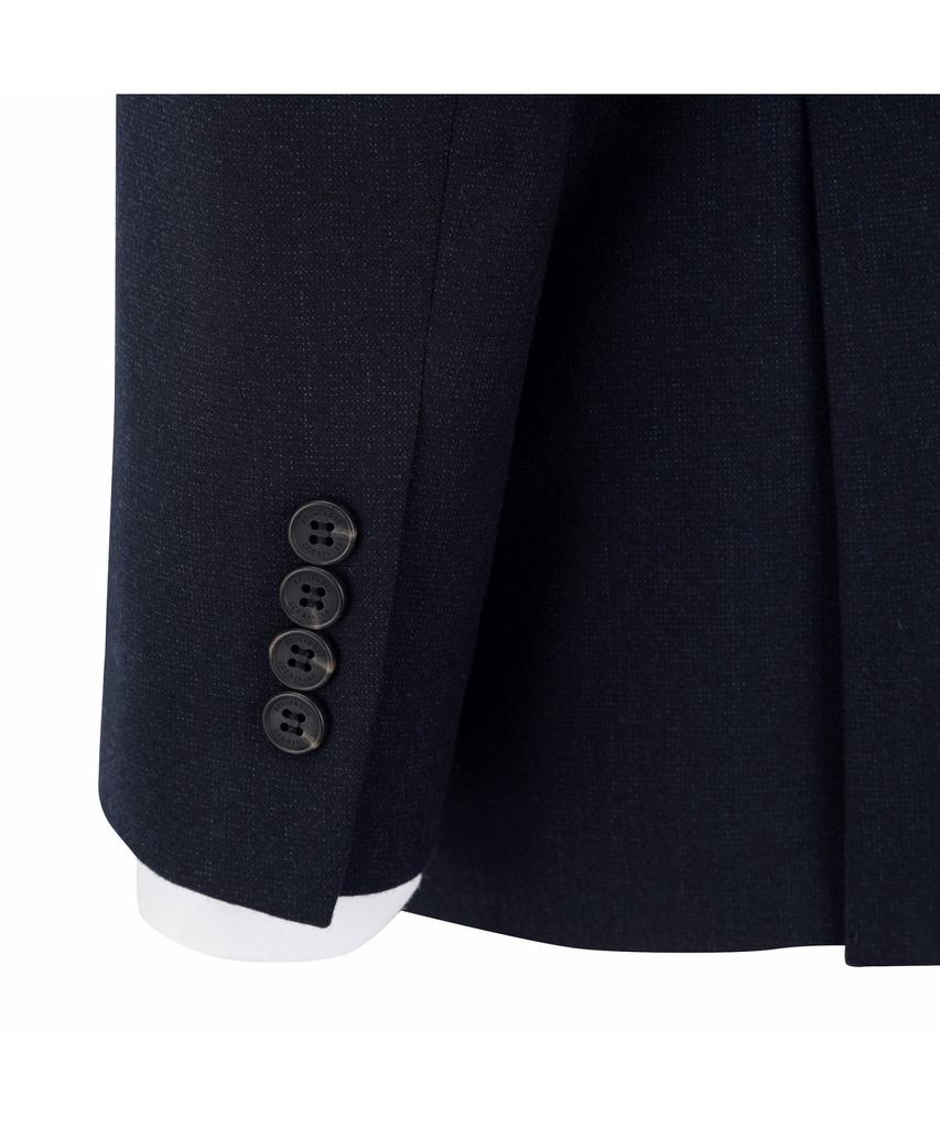 BRENTWOOD Wool Blended Micro Classic Suit Jacket - Navy Brfbw26742Nyx