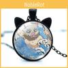 Unique Alloy Cat Ears Time Gem Necklace Featuring Nezuko And Tanjiro Design