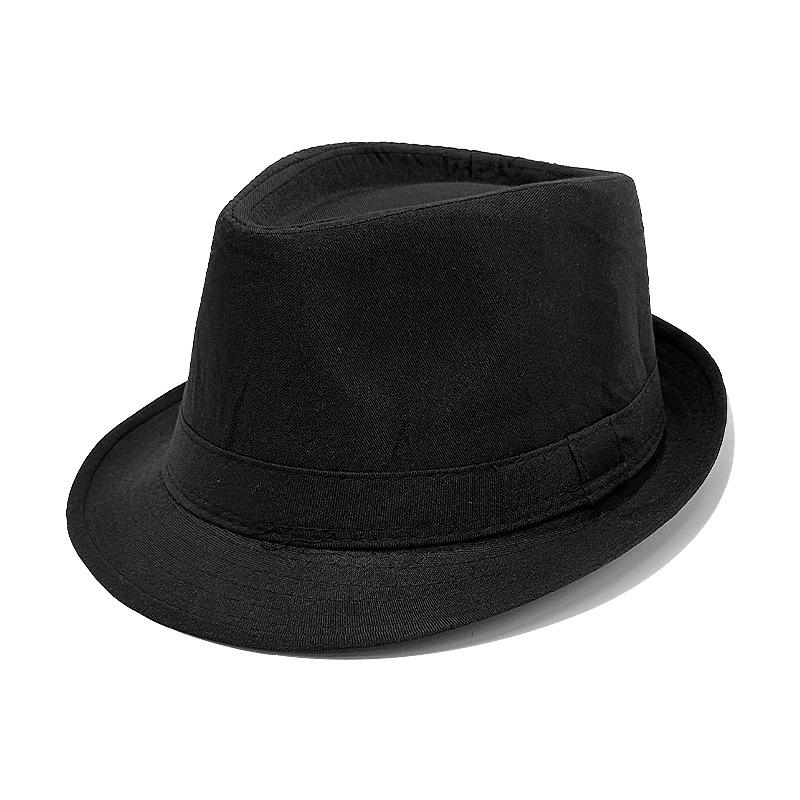 Панама Однотонный Топпер Джазовая Шляпа Солнцезащитная Шляпа Мужская Женская Пара Пара Британская Солнцезащитная Шляпа