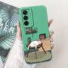 Чехол для Samsung Galaxy A16 SM-A165F Милый Кот Динозавр Мультяшная Обложка Прочный Чехол для Телефона Для Samsung A16 A 16 5G A166B Мягкий Чехол