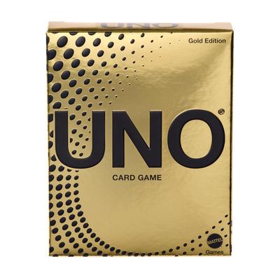 Mattel Игра UNO ЗОЛОТОЕ ИЗДАНИЕ Карточная вечеринка 112 Возраст Металлический JHB35 Игра, Игра, Карты, 2-10 Игроков, 7+, Золотой,