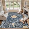 Navy Dot Modern Abstract Geometric Carpet for Living Room Luxury Home Decor Large Rugs Soft Non-slip Washable Bedroom Floor Mat