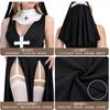 Halloween Nun Cosplay Dress Medieval Cross Long Skirt Costume Party