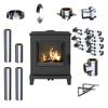Freestanding Cast Iron Stove KRATKI K11 6kW Ø 150 EKO External Chimney Set