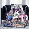 1pc Kuromi & Hello Kitty Blanket, Soft Throw for Home Decor, Gift Idea, Living Room, Travel, Camping, Car Blankets, Beach, Office Naps, Suitable for A