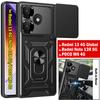 Slide Lens Armor Funda for Redmi 13 4G Case for Redmi Turbo 3 Note 13R POCO M6 F6 Pro 5G Case Magnetic Ring Stand Holder Cover
