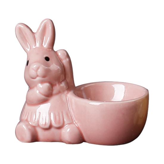 Керамическая подставка для яиц в виде кролика, декор для стола для завтрака, подставка для яиц в виде кролика для яиц всмятку, украшение для дома на Пасху
