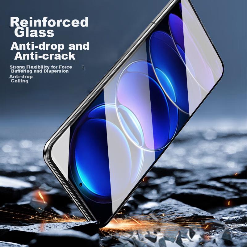 And Film SetRedmi Note 12 Phone Case Transparent Tempered Glass Film, Full Protection Anti-Drop Series, Soft Case/Transparent