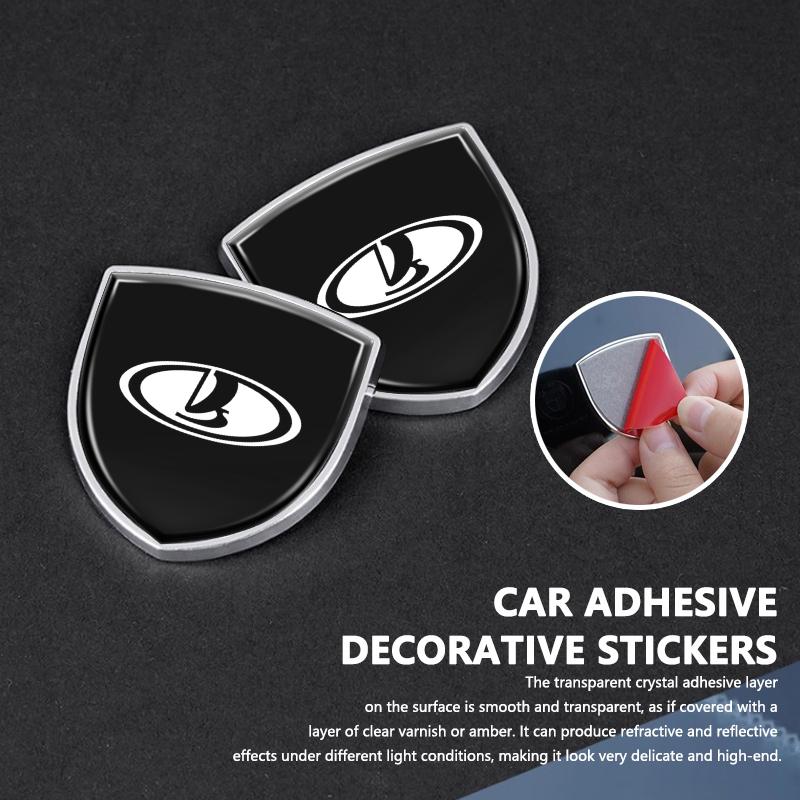 For Lada Metal Car Emblem Window Trunk Decorative Decals Auto Sticker Accessories Vesta Granta Largus Vaz Samara Vesta Niva 4X4 ZZ2
