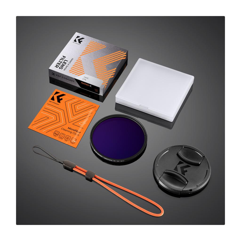 K&F CONCEPT Фильтры серии K 49-82 мм UV/CPL/ND2-400/Black-Mist 1/4 Крышка Салфетки для чистки Набор фильтров для объектива камеры для Nikon Canon Leica