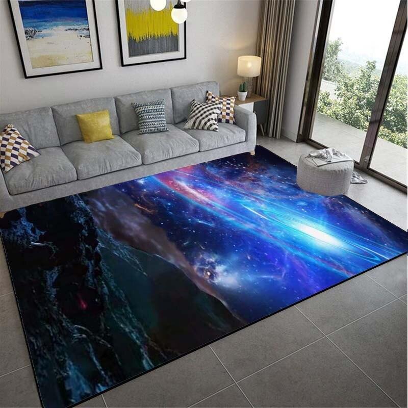 Красочный ковер Galaxy Красочное звездное небо Большой ковер Гостиная Коврик для ванной Коврик для ванной Коврик для двери Фантастический ковер Дизайнерский ковер Домашний декор