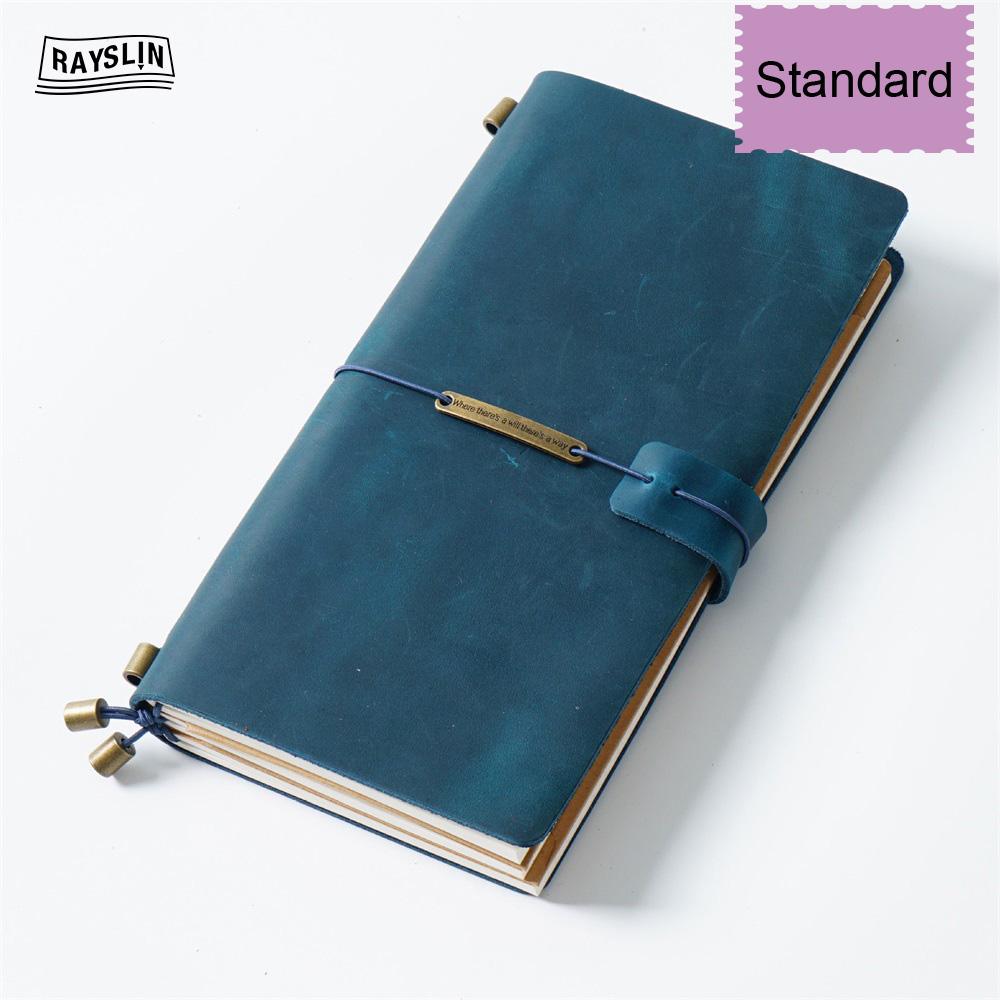 7 Colors 4 Sizes Travel Journal Genuine Leather Cover Handmade Notebook DIY A5 Diary Office School Note Book Free Embossing Name