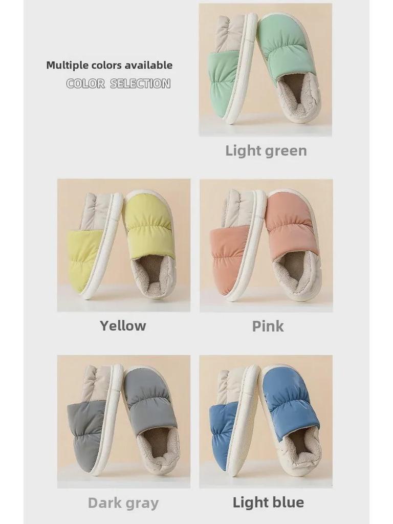 2023 Новые водонепроницаемые нескользящие теплые хлопковые домашние тапочки для женщин и мужчин