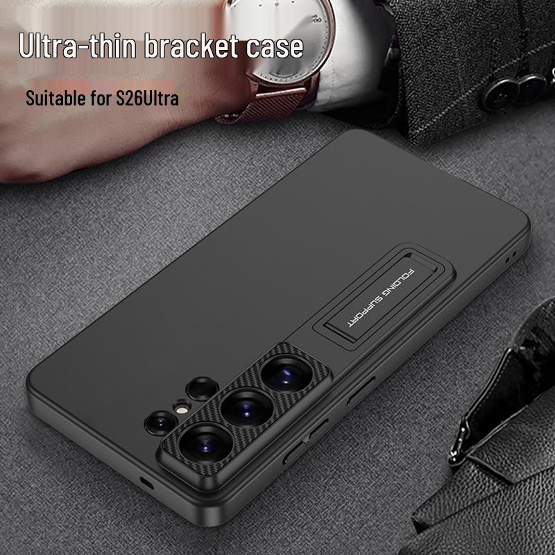 Тонкий чехол-подставка Samsung S26 - Защитная крышка однотонного цвета