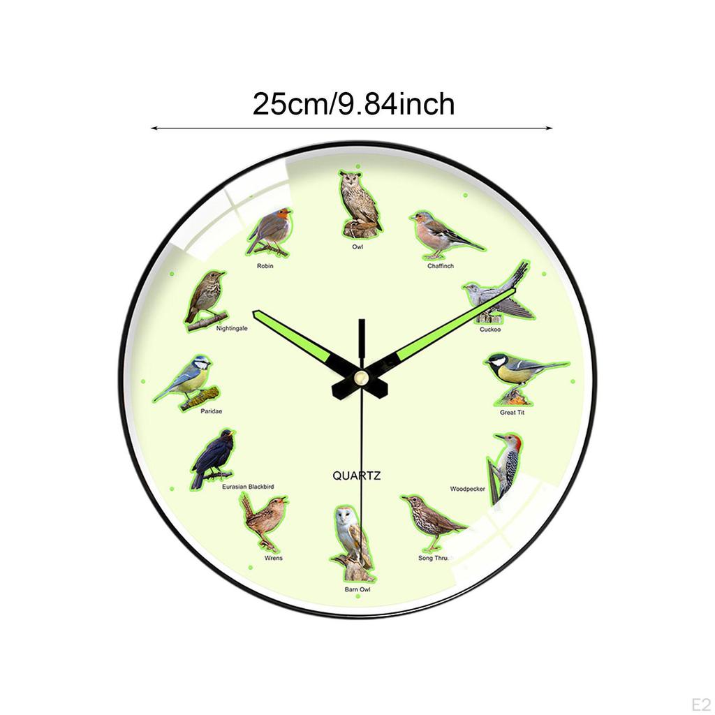 Настенные часы на тему птиц, светящийся в темноте декор-орнамент для ванной комнаты, фермерского дома, кабинета
