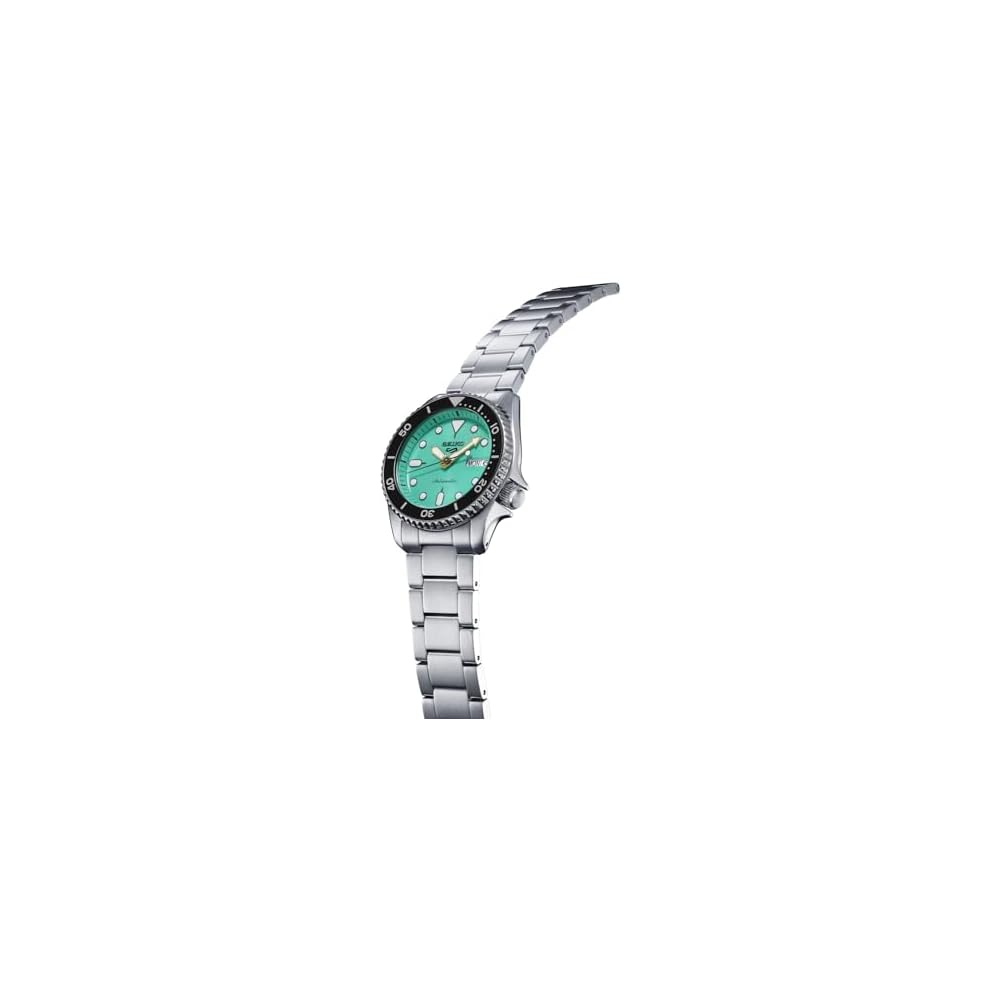 Seiko 5 Sports SBSA229 Мужские Унисекс Механические Автоматические Часы Зеленый Циферблат Нержавеющая Сталь Среднего Размера с Календарем Даты и Дня Недели