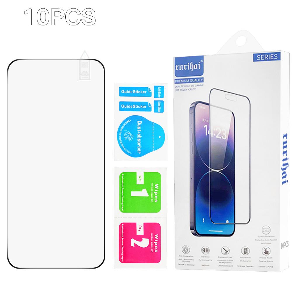 RURIHAI 10Pcs For Oppo Reno14 Pro 5G High Aluminium-Silicon Glass Film 0.26mm 2.5D Screen Protector