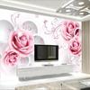 Обои 3d Solid Wall Murals Rose Flower Rattan Circle Background Wall Murals Living Room Bedroom 3d Wallpaper