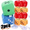 Car Plush Dice Pendant New Year Dice Velvet Dice Model Decoration Cars Styling Part Ornament Auto Rear View Mirror Pendant Cubes