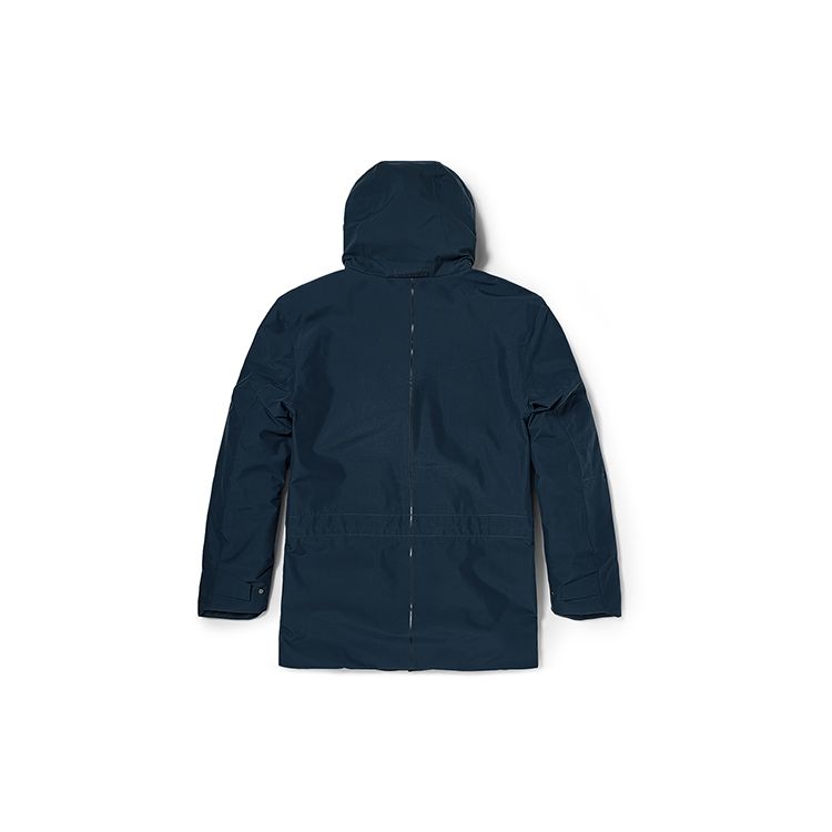 Timberland Ветрозащитная теплая хлопковая куртка с капюшоном и множеством карманов, мужская верхняя одежда, темно-сапфирово-синяя A5TPN-433