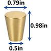 Circular Truncated Cone Shape Heavy Duty Solid Brass Gold Decorative Cabinet Knobs Pure Copper Kitchen Hardware Cupboard Drawer Handle Dresser Pull