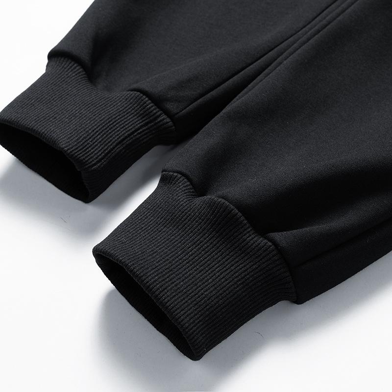 Весенний свитер с круглым вырезом, повседневный костюм, мужской спортивный костюм из хлопка, комплект из двух частей