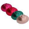 Vegan Suede Fedora Rancher Hats Blank Hats For Burning Multicolor Teardrop Shaped Top 9.5Cm Brim Unisex Jazz Hat Church Hat