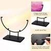 Iron Metal Easel Stands Fused Glass Art Wear-resistant Decorative Plate Holder Collection with Base Platter Photo Stands