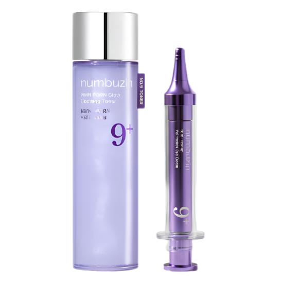 NUMBUZIN Тонизирующий лосьон №9 NMN PDRN для сияния+Крем для век №9 NMN Retinol | Набор против старения Корейская косметика
