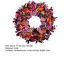 Fall Wreath Vibrant Color Bow-knot Design Easy To Hang Multipurpose Thanksgiving Front Door Garland Autumn Decoration