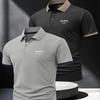 2Pcs Men's Outdoor Golf Polo Shirt, Mature Men's Business Casual Polo, Breathable, Comfortable, and Quick-Drying, Suitable for Spring and Summer