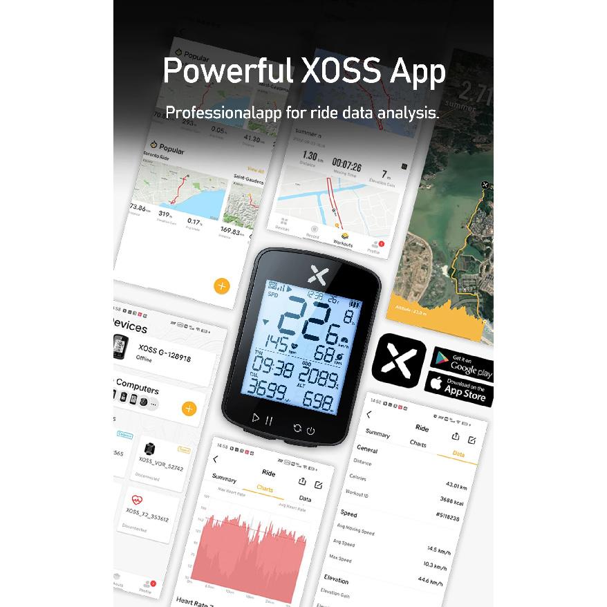 Выбор Версия xoss G+ G2 G плюс 2 Велокомпьютер GPS Поколение Велосипедный Беспроводной Спидометр Трекер Одометр Дорожный MTB Велосипед ANT+