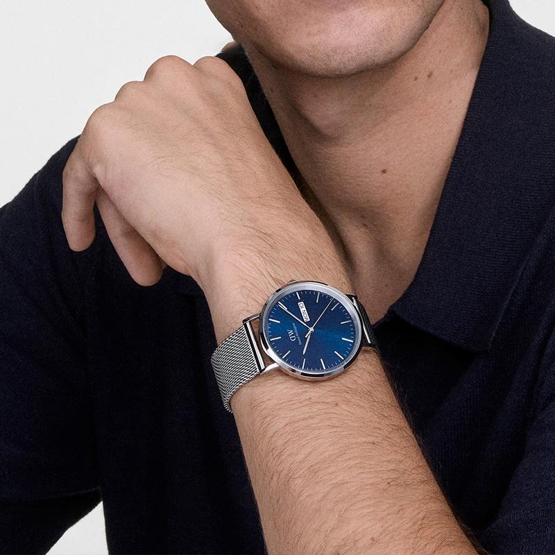 DANIEL WELLINGTON CLASSIC series кварцевый механизм синий циферблат мужские часы часы с календарем мужские часы DW00100833