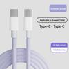 Certified 60W Super Fast Charging Dual USB-C Cable for Apple 15, Huawei, Xiaomi, Honor