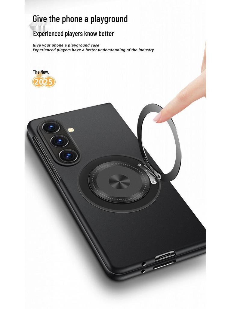 Samsung Z Fold7 Case: Foldable Screen 360° Rotating Magnetic Stand, Flip Cover, Anti-Fall Protection