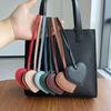 Hanger Pu Love Keychain Heart Shaped Bag Decoration Pu Leather Heart Pendant  Bag Accessory