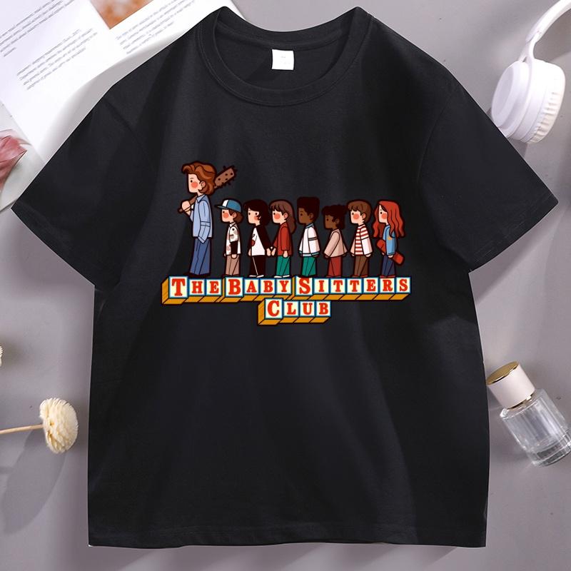 Babysitters Club T Shirt Casual Harrington Tshirt Funny Short Sleeve Crewneck Tshirts Unisex Unisex High Quality Streetwear