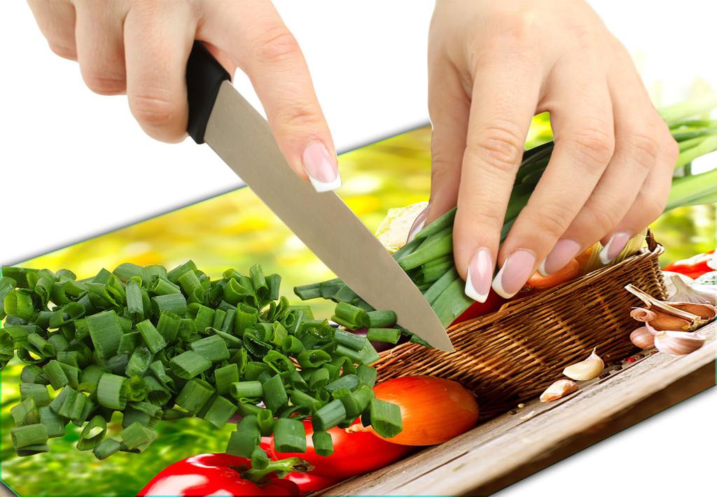 TEMPERED GLASS CUTTING BOARD 30x22 VEGETABLES