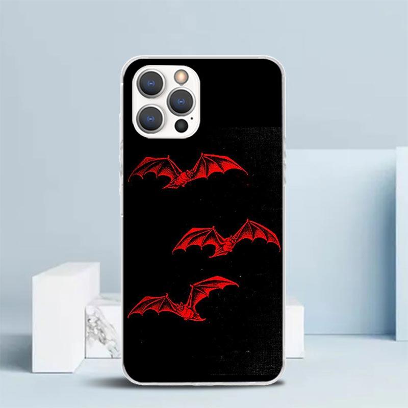 Gothic Vampire Scarlet Art Soft Cover for iPhone 16 17 Air 15 14 Pro Max 16E Phone Case 13 Mini 12 11 7 SE 8 Print Pattern Fit C