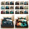Game Console Printed Bedding Set Cover Double Size Fashion Cartoon Cool Microfiber Kid Teens Bedspreads