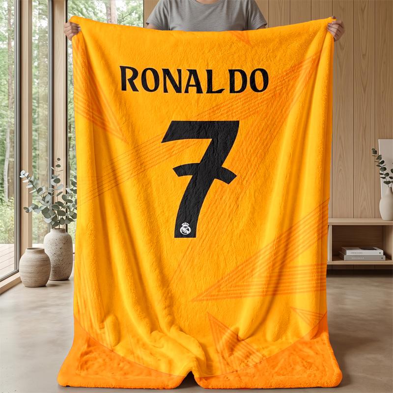 Cristiano Ronaldo Theme blanket Soft Flannel Blanket Plush Throw Blanket Cozy Sofa Bed Blanket for Home Decor