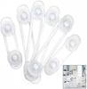 iWobi 6 Pack Child Safety Locks for Cabinets and Drawers, Baby Proofing Cabinet Lock, White, 6 Count