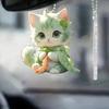 Подвесное украшение в виде кошки, подвеска на зеркало заднего вида автомобиля со шнурком, легко подвешиваемая рождественская елка в форме животного
